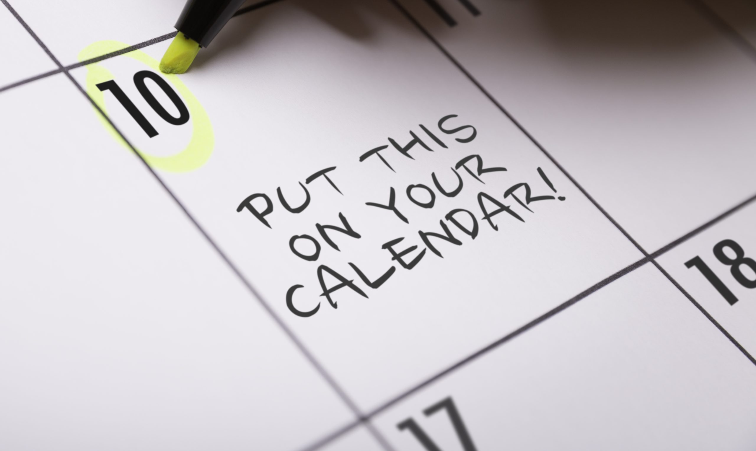 sustainable office clean up - calendar date