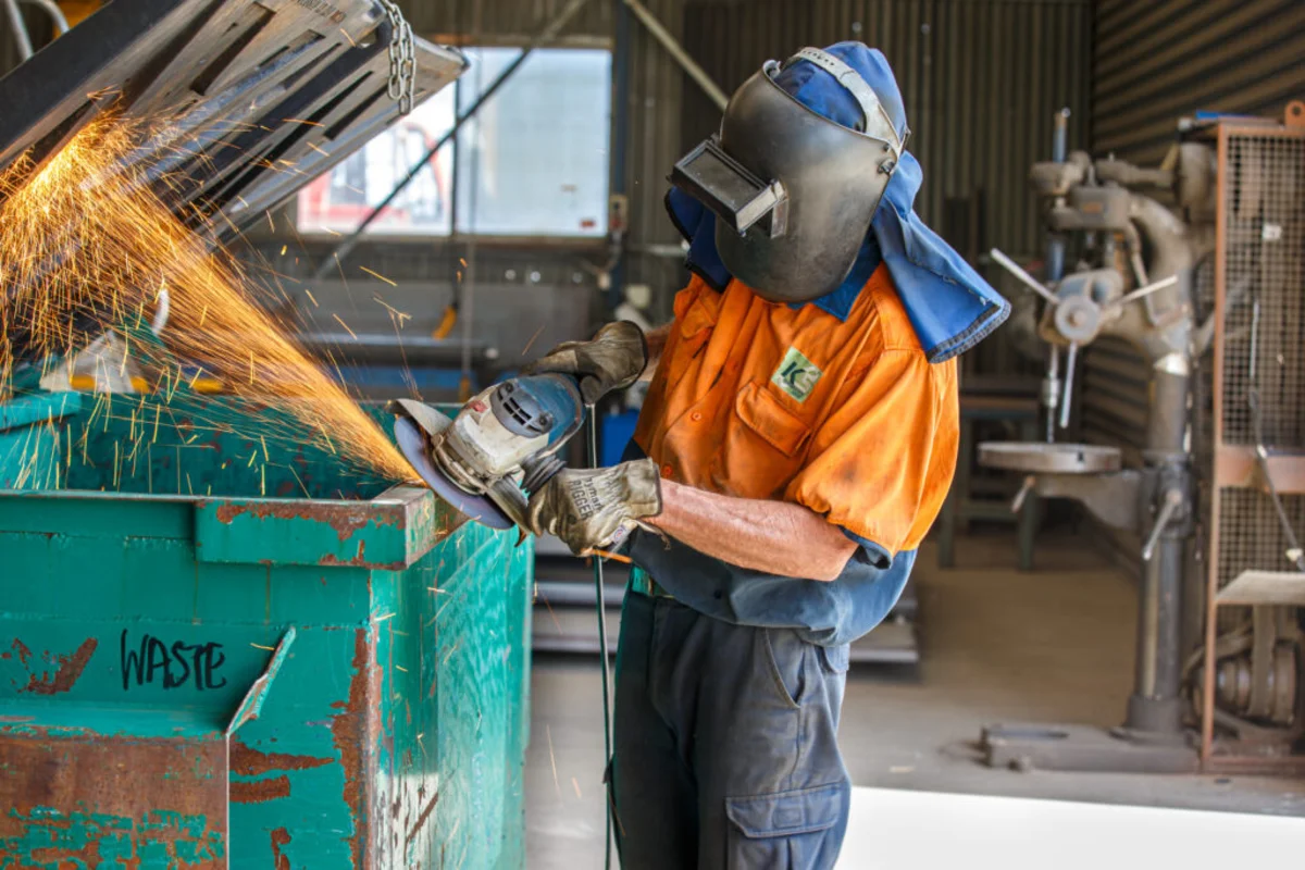 KSE workshop manufacturing waste containers